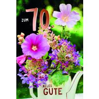 70. Geburtstag Alles Gute Blumen Glückwunschkarte...