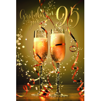 95. Geburtstag Gratulation zur 95 Sekt Luftschlangen...