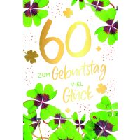 60. Geburtstag Viel Glück Glücksklee...