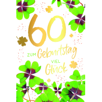 60. Geburtstag Viel Glück Glücksklee...