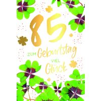 85. Geburtstag Viel Glück Glücksklee...