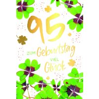 95. Geburtstag Viel Glück Glücksklee...