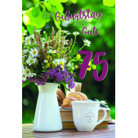 75. Geburtstag Sommer auf dem Land Alles Gute Blumen...