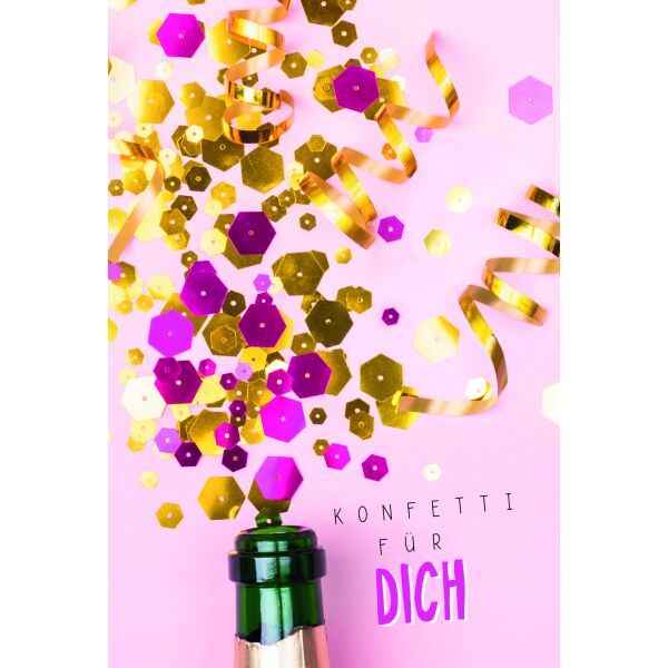 Allgemeine Wünsche Konfetti für Dich Glückwunschkarte mit Umschlag
