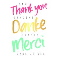 Danke Thank you Merci Grazie Dank je wel Tak Merci...