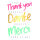 Danke Thank you Merci Grazie Dank je wel Tak Merci Glückwunschkarte mit Umschlag