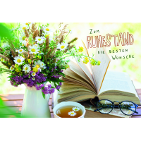 Ruhestand die besten Wünsche Brille Buch Blumen...