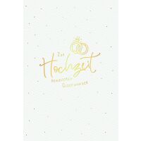 Hochzeit Herzlichen Glückwunsch Ringe Goldfolie...