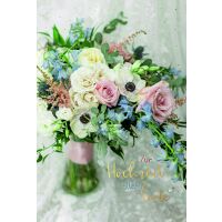 Hochzeit Alles Gute Blumen Glückwunschkarte mit...