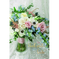 Hochzeit Alles Gute Blumen Glückwunschkarte mit...