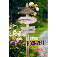 Hochzeit Alles Gute Wegweiser Glück Liebe...