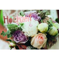 Hochzeit Alles Gute Blumen Glückwunschkarte mit...