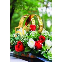 Goldhochzeit Alles Gute Ringe Blumen 50 gold...