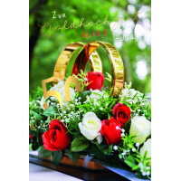 Goldhochzeit Alles Gute Ringe Blumen 50 gold...