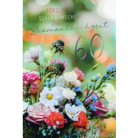 Diamanthochzeit Herzliche Glückwünsche Blumen...