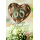 Eiserne Hochzeit 65. Hochzeitstag Herz Blumen Glückwunschkarte mit Umschlag