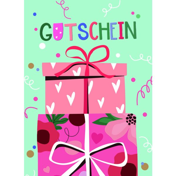Klammermini Gutschein Geschenke Mini-Blumenkärtchen mit Klammer
