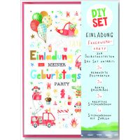 Einladungen Kindergeburtstag DIY Set 5 Postkarten 5...