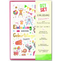 Einladungen Kindergeburtstag DIY Set 5 Postkarten 5...