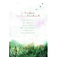 Trauerkarte In tiefer Verbundenheit Freude Segen Friede...