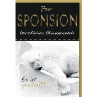 A Sponsion Glückwunschkarte mit Umschlag Eisbär...