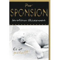 A Sponsion Glückwunschkarte mit Umschlag Eisbär...