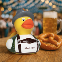 Oktoberfest Quietscheente Tracht Badeente ca. 8 cm gross München Lederhose