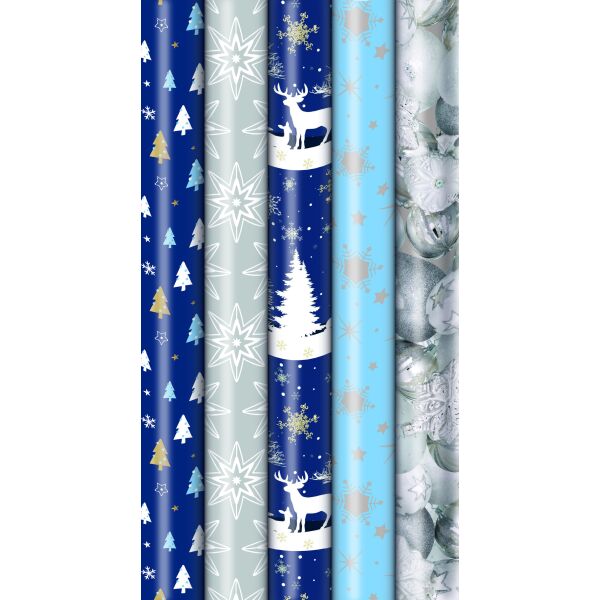 Weihnachten Sortiment Geschenkpapier Cool Vibes 25 Röllchen UVP € 3,95 Gesamt UVP € 98,75  Bundle 2025