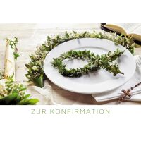 Konfirmation unverpackte Glückwunschkarte mit...