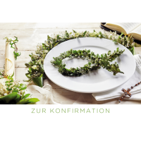 Konfirmation unverpackte Glückwunschkarte mit...