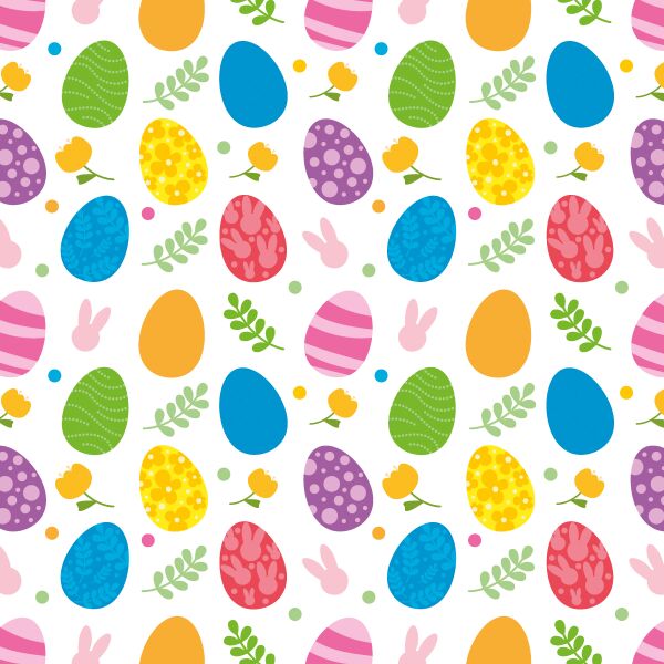 Oster-Geschenkpapier 70x150cm bunte Eier Röllchen Kraftpapier Ostern