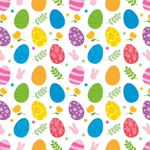 Oster-Geschenkpapier 70x150cm bunte Eier Röllchen Kraftpapier Ostern