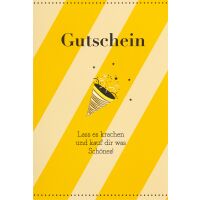 Gutschein unverpackte Glückwunschkarte mit Umschlag...