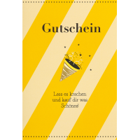 Gutschein unverpackte Glückwunschkarte mit Umschlag...