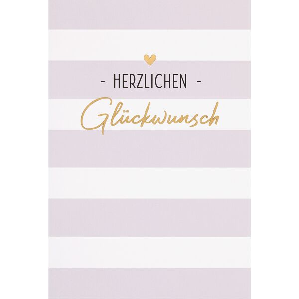 Herzlichen Glückwunsch Allgemeine Wünsche unverpackte Glückwunschkarte mit Umschlag