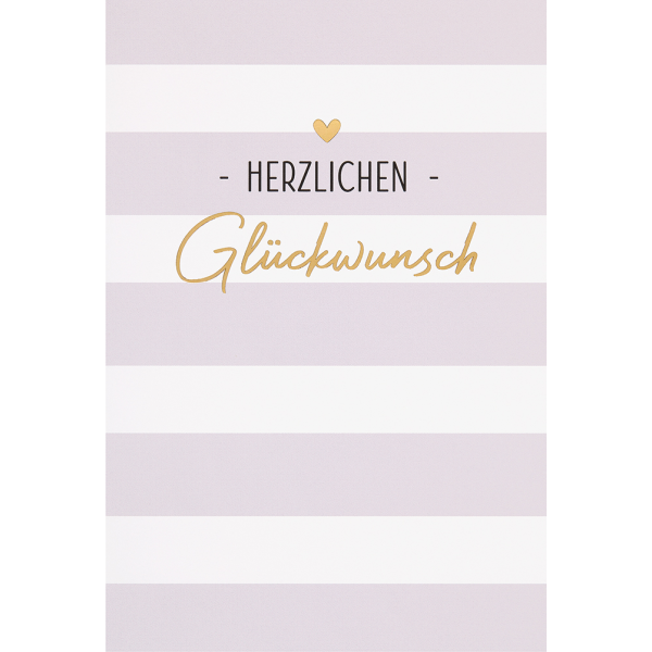 Herzlichen Glückwunsch Allgemeine Wünsche unverpackte Glückwunschkarte mit Umschlag