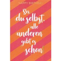 Geburtstag Glückwunschkarte mit Umschlag unverpackte...