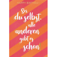 Geburtstag Glückwunschkarte mit Umschlag unverpackte...