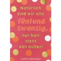 Geburtstag Glückwunschkarte mit Umschlag unverpackte...