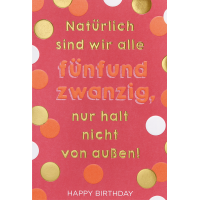 Geburtstag Glückwunschkarte mit Umschlag unverpackte...