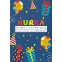 Kindergeburtstag unverpackte Glückwunschkarte mit...