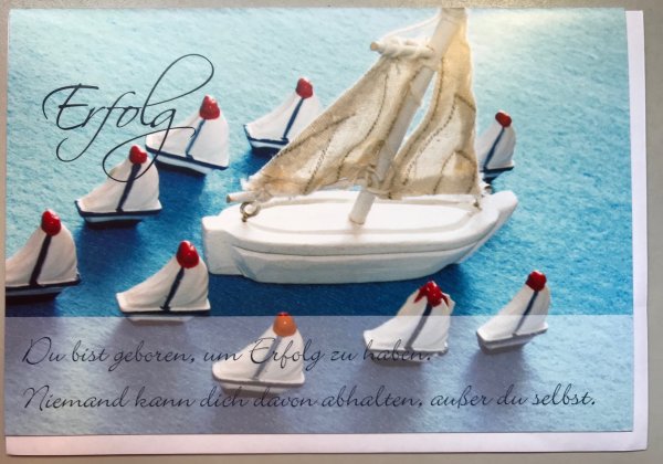 Erfolg - Spruchkarte - Glückwunschkarte - Doppelkarte mit Briefumschlag - 11,5 x 17 cm