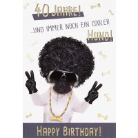 40. Geburtstag unverpackte Glückwunschkarte mit...