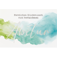 Abitur unverpackte Glückwunschkarte mit Umschlag...