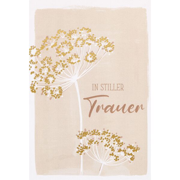 Trauerkarte Kondolenz unverpackte Beileidskarte mit Umschlag In stiller Trauer Pusteblume
