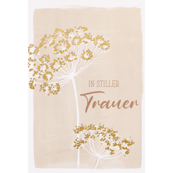 Trauerkarte Kondolenz unverpackte Beileidskarte mit Umschlag In stiller Trauer Pusteblume