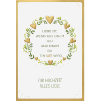 Hochzeit Vermählung unverpackte...