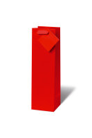 Tasche - Flaschen Format - 36x10,5x10 cm - Unicolor rot
