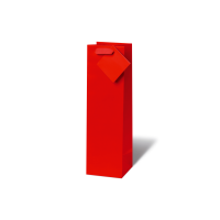 Tasche - Flaschen Format - 36x10,5x10 cm - Unicolor rot