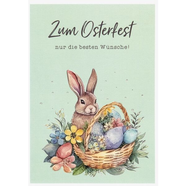Ostern unverpackte Glückwunschkarte mit Umschlag die besten Wünsche zum Osterfest